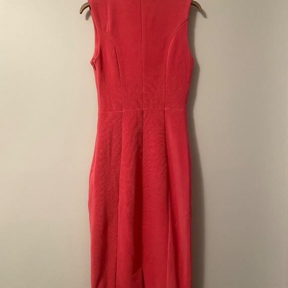 ASOS HOT PINK DOUBLE BREASTED BUTTON GRAD DRESS COLLAR COCKTAIL CHIC MIDI SHOWER - Picture 2 of 8